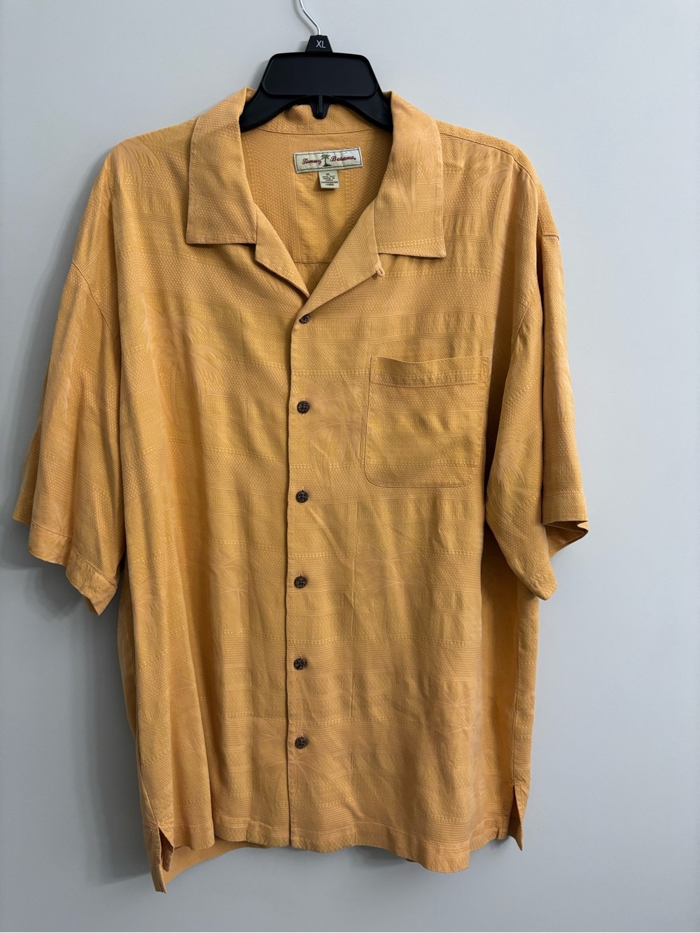 Tommy Bahama Men's Short-Sleeve Camp Shirt - Mustard